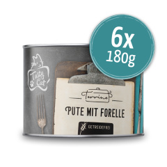 TastyCat Terrine Pute & Forelle 6 x 180g.