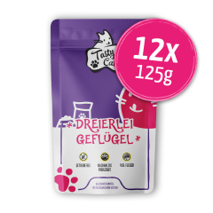 TastyCat Dreierlei Geflügel 12 x 125g.