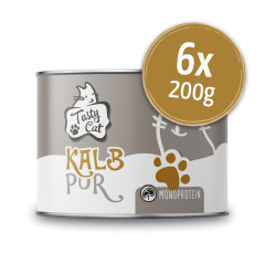 TastyCat MONO Kalb pur 6 x 200g.