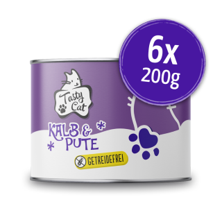TastyCat Kalb & Pute 6 x 200g.