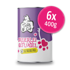 TastyCat Dreierlei Geflügel 6 x 400g.