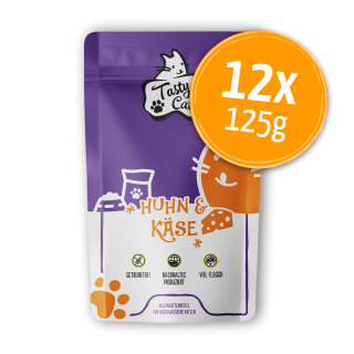 TastyCat Huhn & Käse 12 x 125g.